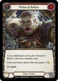 Primeval Bellow (Red) - Welcome to Rathe (WTR) #WTR035 - Common Flesh and Blood Trading Card