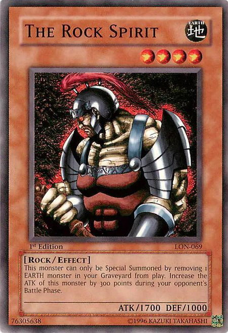 The Rock Spirit - Labyrinth of Nightmare YuGiOh trading card