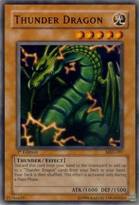 Thunder Dragon - Metal Raiders (MRD) #MRD-097 - Common / Short Print YuGiOh Trading Card