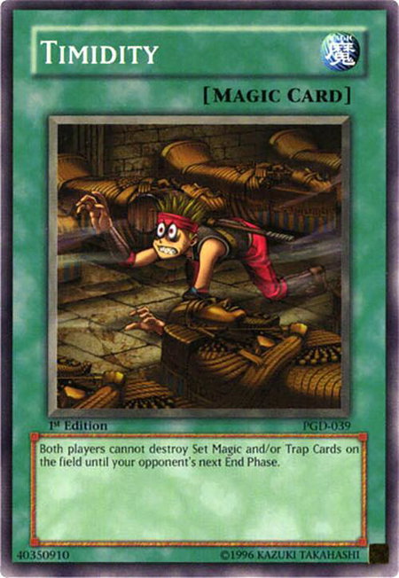 Timidity trading card from Pharaonic Guardian Timidity - Pharaonic Guardian YuGiOh trading card