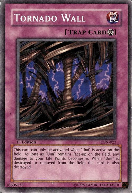 Tornado Wall - Labyrinth of Nightmare YuGiOh trading card