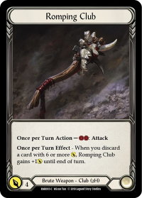 Romping Club - Hero Deck: Rhinar (RNR) #RNR003 - Common Flesh and Blood Trading Card