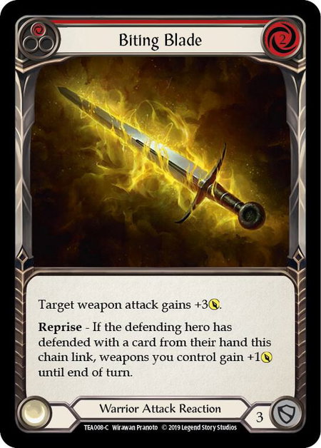 Biting Blade (Red) - Hero Deck: Dorinthea Flesh and Blood trading card