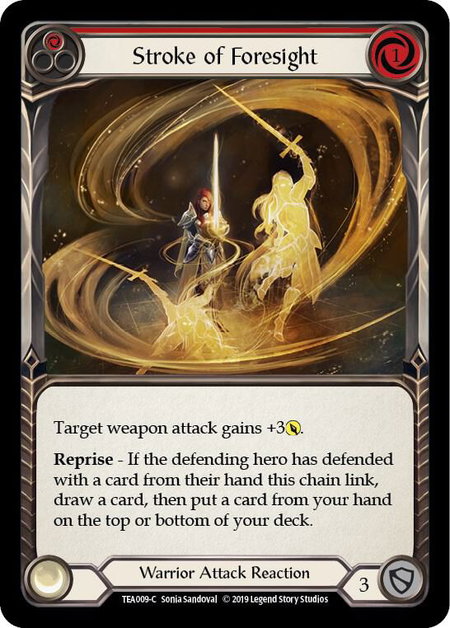 Stroke of Foresight (Red) - Hero Deck: Dorinthea Flesh and Blood trading card