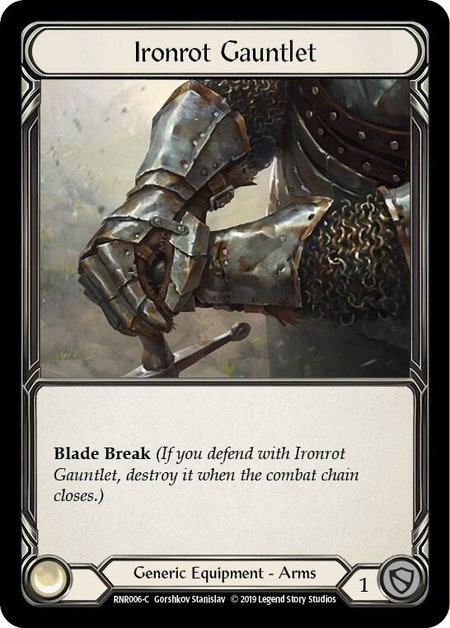 Ironrot Gauntlet - Hero Deck: Rhinar Flesh and Blood trading card