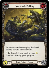 Breakneck Battery (Red) - Hero Deck: Rhinar (RNR) #RNR008 - Rare Flesh and Blood Trading Card