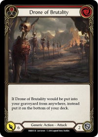 Drone of Brutality (Red) - Hero Deck: Rhinar (RNR) #RNR015 - Rare Flesh and Blood Trading Card