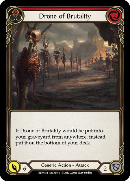 Drone of Brutality (Red) - Hero Deck: Rhinar Flesh and Blood trading card