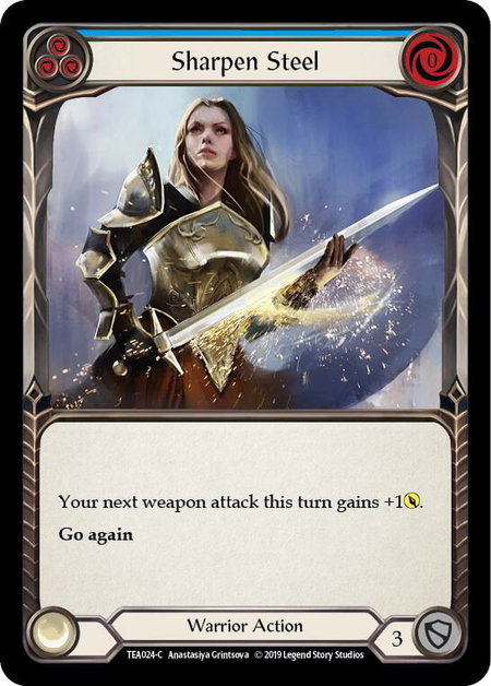 Sharpen Steel (Blue) - Hero Deck: Dorinthea Flesh and Blood trading card