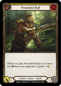 Wounded Bull (Yellow) - Hero Deck: Rhinar (RNR) #RNR021 - Common Flesh and Blood Trading Card