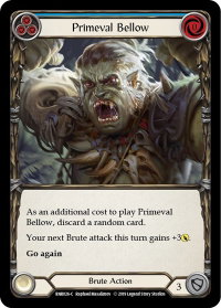 Primeval Bellow (Blue) - Hero Deck: Rhinar (RNR) #RNR026 - Common Flesh and Blood Trading Card