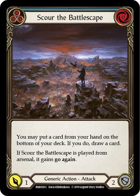 Scour the Battlescape (Blue) - Hero Deck: Rhinar Flesh and Blood trading card