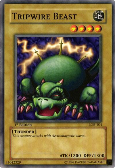 Tripwire Beast - The Legend of Blue Eyes White Dragon YuGiOh trading card