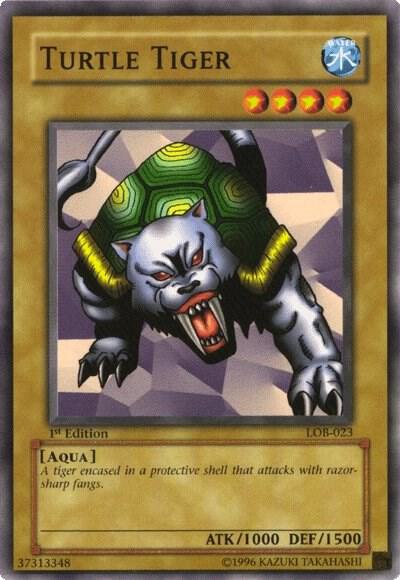Turtle Tiger trading card from The Legend of Blue Eyes White Dragon Turtle Tiger - The Legend of Blue Eyes White Dragon YuGiOh trading card