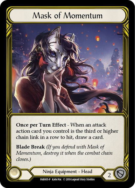 Mask of Momentum (Golden) - FAB005 - Flesh and Blood: Promo Cards Flesh and Blood trading card