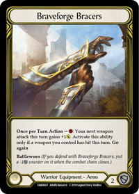 Braveforge Bracers (Golden) - FAB006 - Flesh and Blood: Promo Cards (PR) #FAB006 - Promo Flesh and Blood Trading Card