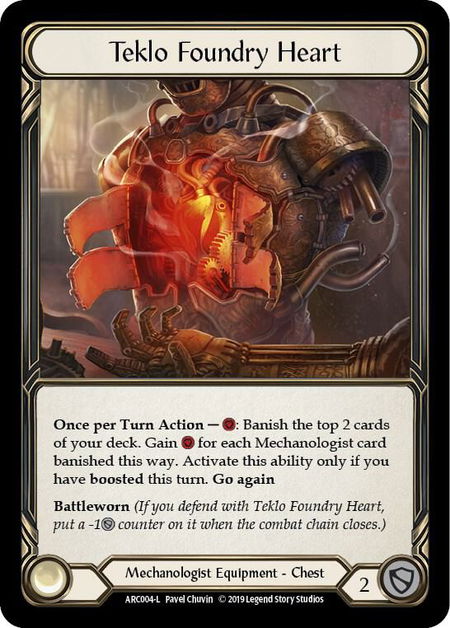 Teklo Foundry Heart - Arcane Rising Flesh and Blood trading card