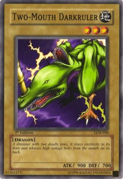 Two-Mouth Darkruler trading card from The Legend of Blue Eyes White Dragon Two-Mouth Darkruler - The Legend of Blue Eyes White Dragon YuGiOh trading card