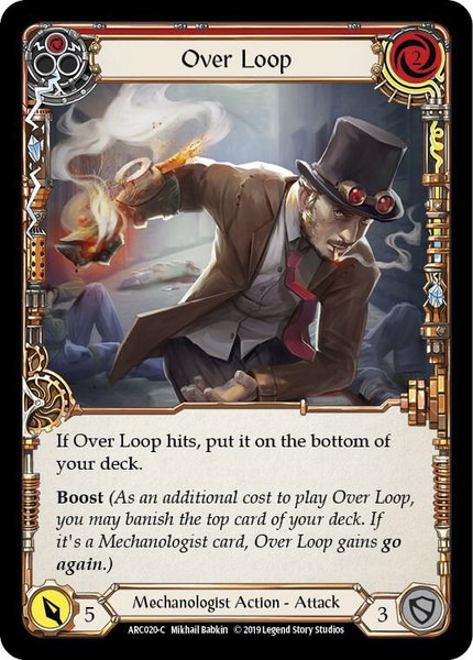 Over Loop (Red) - Arcane Rising Flesh and Blood trading card