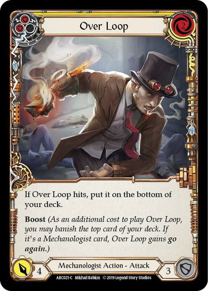Over Loop (Yellow) - Arcane Rising Flesh and Blood trading card