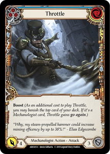 Throttle (Blue) - Arcane Rising (ARC) #ARC025 - Common Flesh and Blood Trading Card