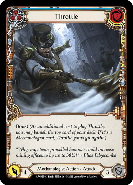 Throttle (Blue) - Arcane Rising Flesh and Blood trading card