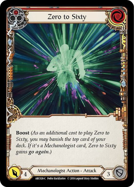 Zero to Sixty (Red) - Arcane Rising Flesh and Blood trading card