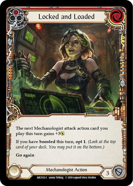 Locked and Loaded (Red) - Arcane Rising Flesh and Blood trading card