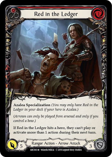 Red in the Ledger - Arcane Rising Flesh and Blood trading card
