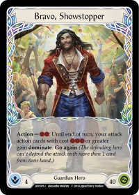 Bravo, Showstopper - Hero Deck: Bravo (BVO) #BVO001 - Common Flesh and Blood Trading Card
