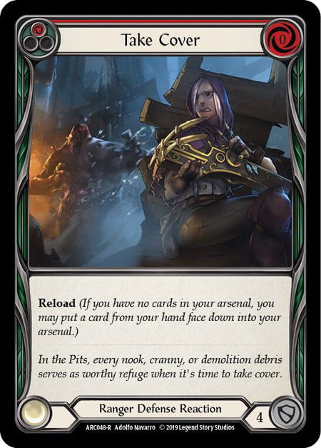 Take Cover (Red) - Arcane Rising Flesh and Blood trading card