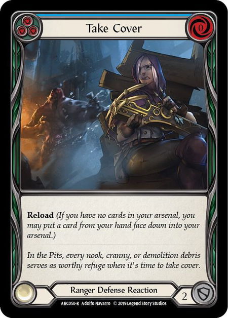 Take Cover (Blue) - Arcane Rising Flesh and Blood trading card