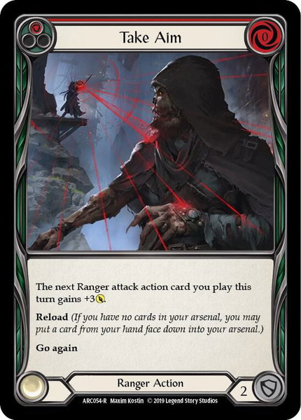 Take Aim (Red) trading card from Arcane Rising Take Aim (Red) - Arcane Rising Flesh and Blood trading card