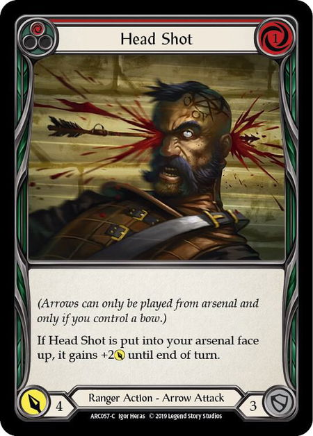 Head Shot (Red) - Arcane Rising Flesh and Blood trading card