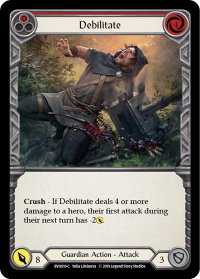 Debilitate (Red) - Hero Deck: Bravo (BVO) #BVO010 - Common Flesh and Blood Trading Card