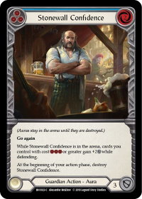 Stonewall Confidence (Blue) - Hero Deck: Bravo (BVO) #BVO022 - Common Flesh and Blood Trading Card