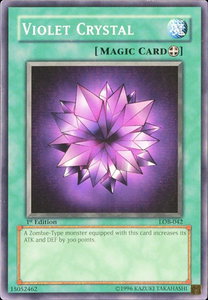 Violet Crystal - The Legend of Blue Eyes White Dragon (LOB) #LOB-042 - Common / Short Print YuGiOh Trading Card