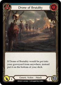 Drone of Brutality (Blue) - Hero Deck: Bravo (BVO) #BVO025 - Rare Flesh and Blood Trading Card