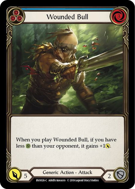 Wounded Bull (Blue) - Hero Deck: Bravo Flesh and Blood trading card