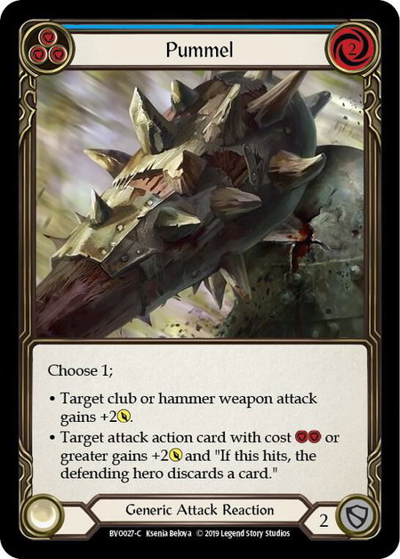 Pummel (Blue) - Hero Deck: Bravo Flesh and Blood trading card