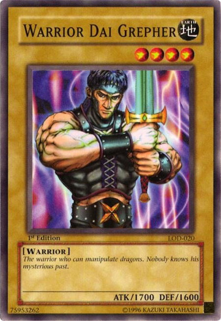 Warrior Dai Grepher - Legacy of Darkness YuGiOh trading card