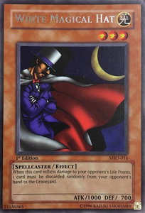 White Magical Hat - Metal Raiders (MRD) #MRD-016 - Rare YuGiOh Trading Card