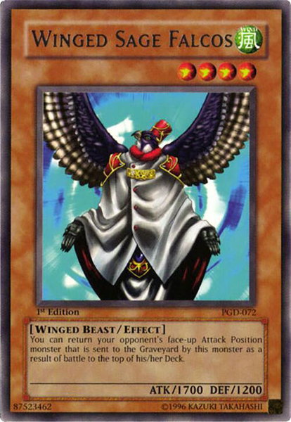 Winged Sage Falcos - Pharaonic Guardian YuGiOh trading card