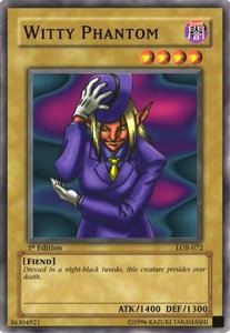 Witty Phantom - The Legend of Blue Eyes White Dragon (LOB) #LOB-072 - Common / Short Print YuGiOh Trading Card