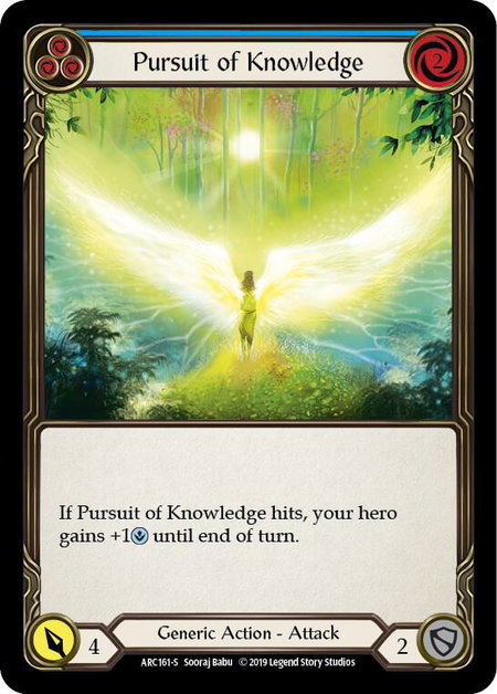 Pursuit of Knowledge trading card from Arcane Rising Pursuit of Knowledge - Arcane Rising Flesh and Blood trading card