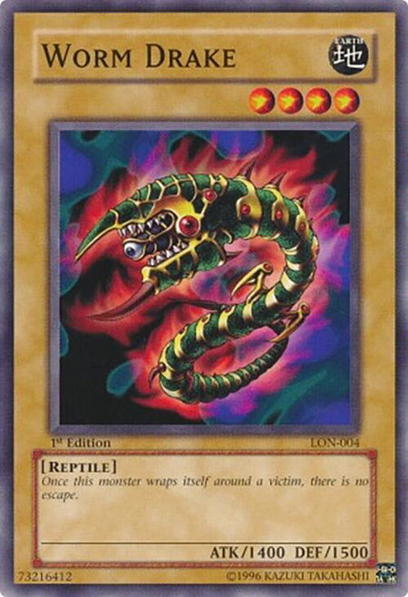 Worm Drake - Labyrinth of Nightmare YuGiOh trading card