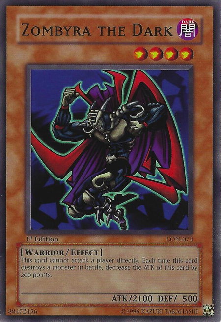 Zombyra the Dark - Labyrinth of Nightmare YuGiOh trading card