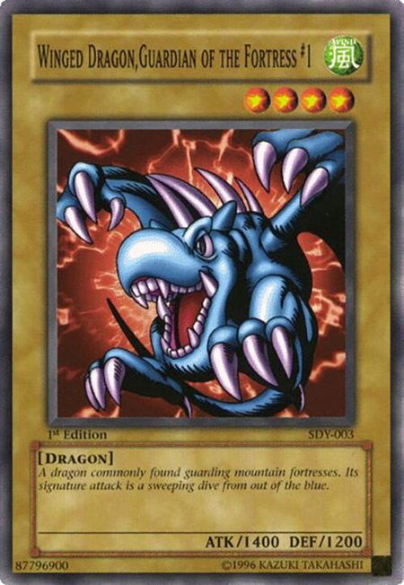 Winged Dragon, Guardian of the Fortress #1 - Starter Deck: Yugi YuGiOh trading card