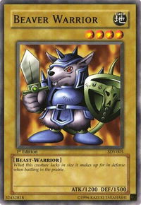 Beaver Warrior - Starter Deck: Yugi (SDY) #SDY-005 - Common / Short Print YuGiOh Trading Card
