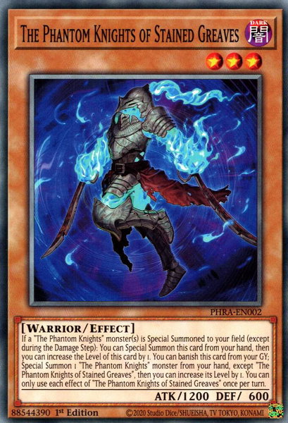 The Phantom Knights of Stained Greaves - Phantom Rage YuGiOh trading card